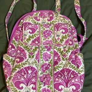 Vera Bradley Floral Pink and Green Women's Backpack